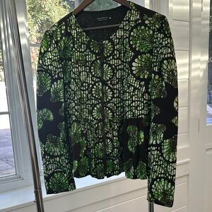 Green and Black Patterned Jacket